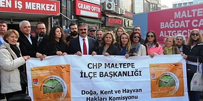 CHP Maltepe’den ‘Konya’da Yaşanan Hayvan Katliamına’ Karşı Basın Açıklaması